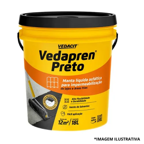 Vedapren Preto 18Kg-Vedacit