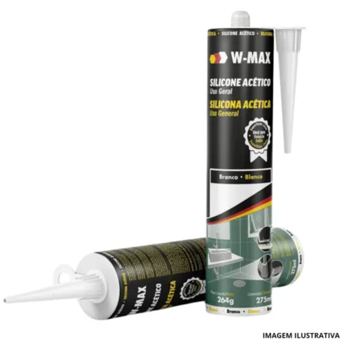 Silicone  Acetico Uso Geral Branco 275ML - W-Max