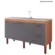 Gabinete De Cozinha Slim 1,44Mt Freijo/Titanium -MGM