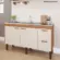 Gabinete De Cozinha Slim 1,44Mt Freijo/Off White -MGM