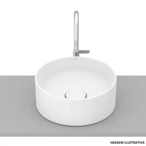 Cuba de  Apoio 30cm de diâmetro  Rendondo Branco - ROCA