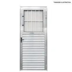 Porta Para Sala Com Postigo Brilhante 210x80-Dl Esquadrias