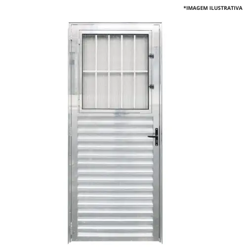 Porta Para Sala Com Postigo Brilhante 210x80-Dl Esquadrias