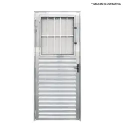 Porta Para Sala Com Postigo Brilhante 210x80-Dl Esquadrias