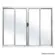 Janela Brilhante  S/B 4F 100X120  S/G - Dl Esquadrias