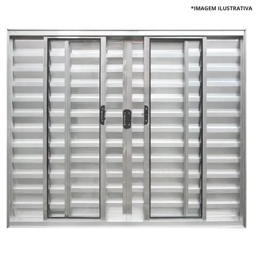 Veneziana Brilhante 6F 100X120 S/G - Dl Esquadrias