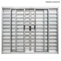 Veneziana Brilhante 6F 100X120 S/G - Dl Esquadrias