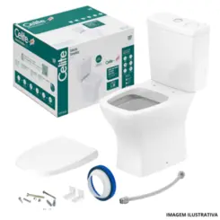 Kit Bacia com Caixa Acoplada Vip Branco -Celite