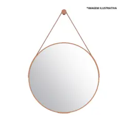 Espelheira Orion 60Cm Couro Caramelo-Cozimax