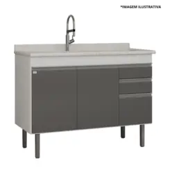 Gabinete De Cozinha Esmeralda 1,14Mt Branco/Opera- Locatt