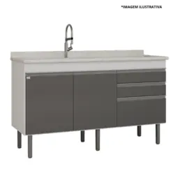 Gabinete De Cozinha Esmeralda  1,44Mt Branco/Opera-Locatt