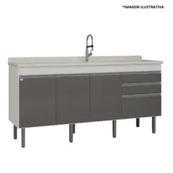 Gabinete De Cozinha Esmeralda  1,74Mt Branco/Opera-Locatt