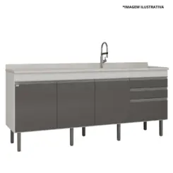 Gabinete De Cozinha Esmeralda 1,94Mt Branco/Opera -Locatt