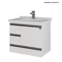 Toucador Monza 60Cm Branco-Locatt