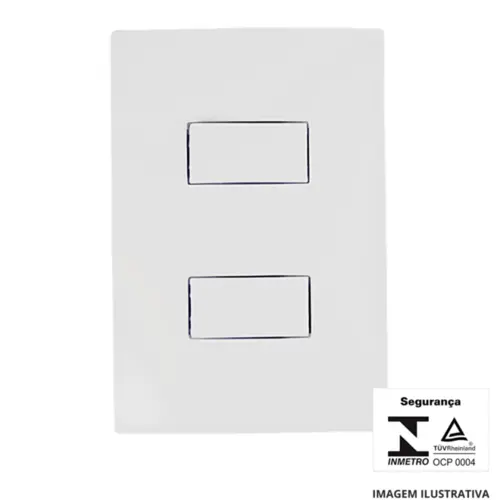 Conjunto de  2 Interruptor I9 Simples 10A - Ilumi