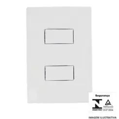 Conjunto de  2 Interruptor I9 Simples 10A - Ilumi