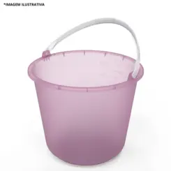 Balde Polip 12L Rosa Multilar-Metasul