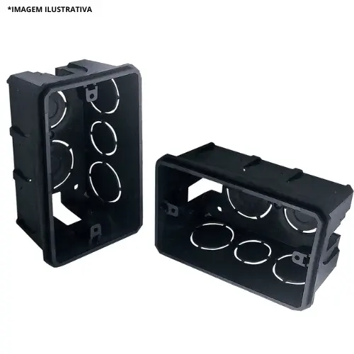 Caixa De Luz 4x2 Preta-Metasul