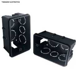 Caixa De Luz 4x2 Preta-Metasul