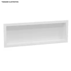 Nicho Plástico De Embutir 30x90  Branco-Metasul
