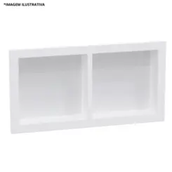 Nicho Plástico Embutir 30x60 Duo Branco-Metasul