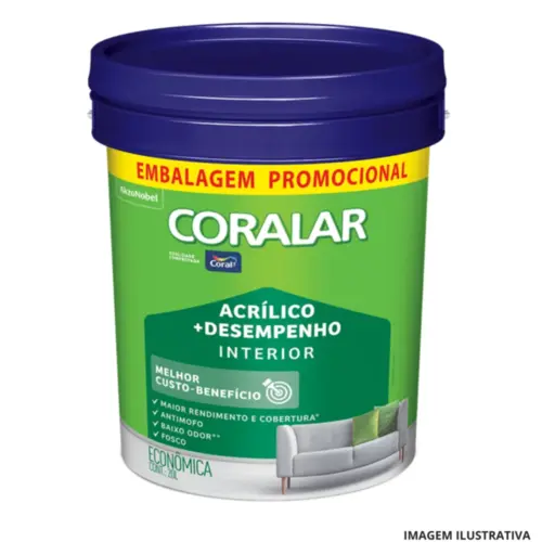 Acrilico Coralar  20L Branco (Balde) - Coral