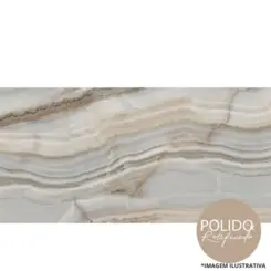 Piso Onix Perola Premium 60x120 Polido Rt -Caixa Com 2,16M2-Formigres