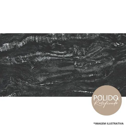 Piso Gran Carbono 60x120 Polido Retificado -Formigres