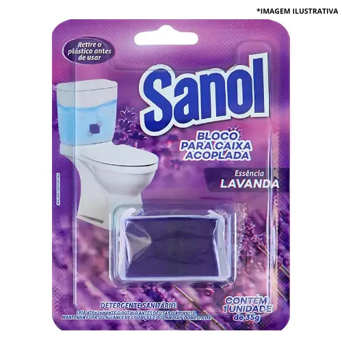 Bloco Sanitário Para Caixa Acoplada Aroma Lavanda Com 2 Unidades-Sanol