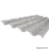 Telha Pvc Colonial Cinza 3,94 x 86Cm -Lux Telha