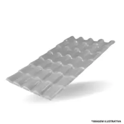 Telha Pvc Colonial Cinza 2,30 x 86Cm-Lux Telha