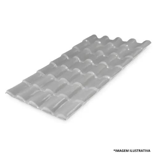 Telha Pvc Colonial Cinza 2,62 x 86Cm- Lux Telha