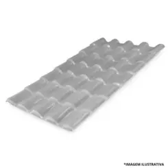 Telha Pvc Colonial Cinza 2,62 x 86Cm- Lux Telha