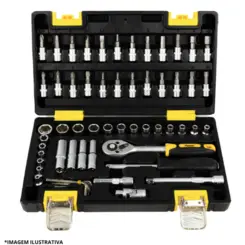 Jogo De Ferramentas Com 57 Peças Cromo Vanadium-Titanium