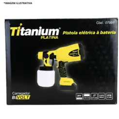 Pistola De Pulverizar Bateria 220V 1500Mah 2052-Titanium