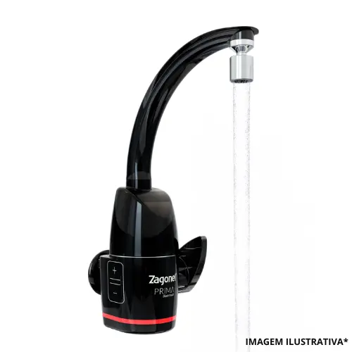Torneira Prima Eletrônica Preta 5500W 220V-Zagonel