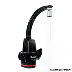 Torneira Prima Eletrônica Preta 5500W 220V-Zagonel
