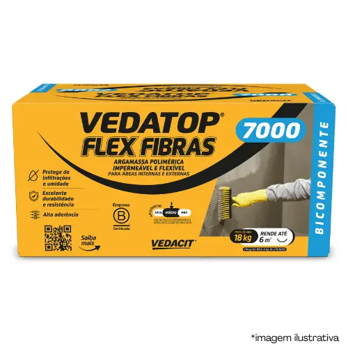 Vedatop Flexivel Fibras Bicomp Cx18Kg (7K)-Vedacit