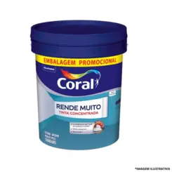 Tinta  Acrílico Rende Muito Balde 20L Gelo -Coral