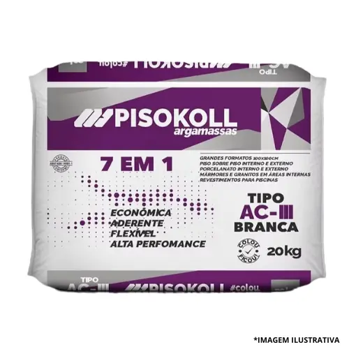 Argamassa Ac3 Fléxivel Branca 7x1 -Pisokoll