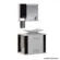 Kit Lion 60Cm Branco/Preto  Com Cuba -Arte Gabinete
