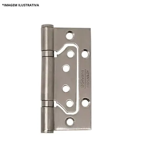 Dobradiça 884 Sobrepor 4x 3 Inox Esc-Silvana