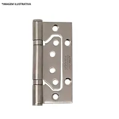 Dobradiça 884 Sobrepor 4x 3 Inox Esc-Silvana
