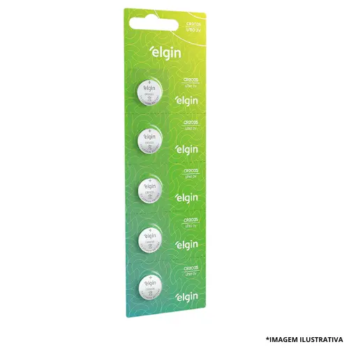 Bateria Lítio Cr2016 Blister Com 5 Peças -Elgin