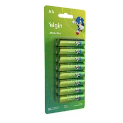 Pilha AA Alcalina Blister Com 16 Peças -Elgin