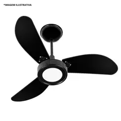 Ventilador De Teto Inverter Led 12W 3P Preto-Ventidelta