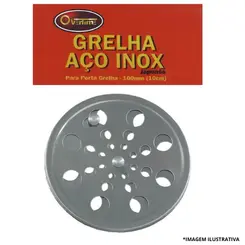 Grelha Redonda Aço Inox 100MM Abre e Fecha-Overtime
