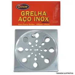 Grelha Quadrada Aço Inox 100MM Abre e Fecha -Overtime