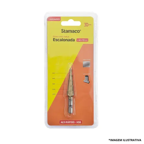 Broca Para Metal Escalonada 4 A 12MM -Satmaco