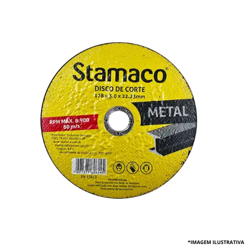 Disco De Corte Para Metal 178X3.0X22.23MM-Stamaco
